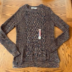 Faded Glory Multicolor Cable Knit Sweater - NWT